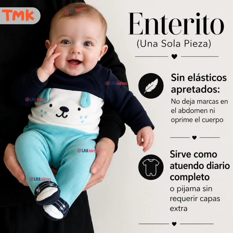 ENTERITO 100% ALGODON BEBE NIÑO TEDMIMAK - 6