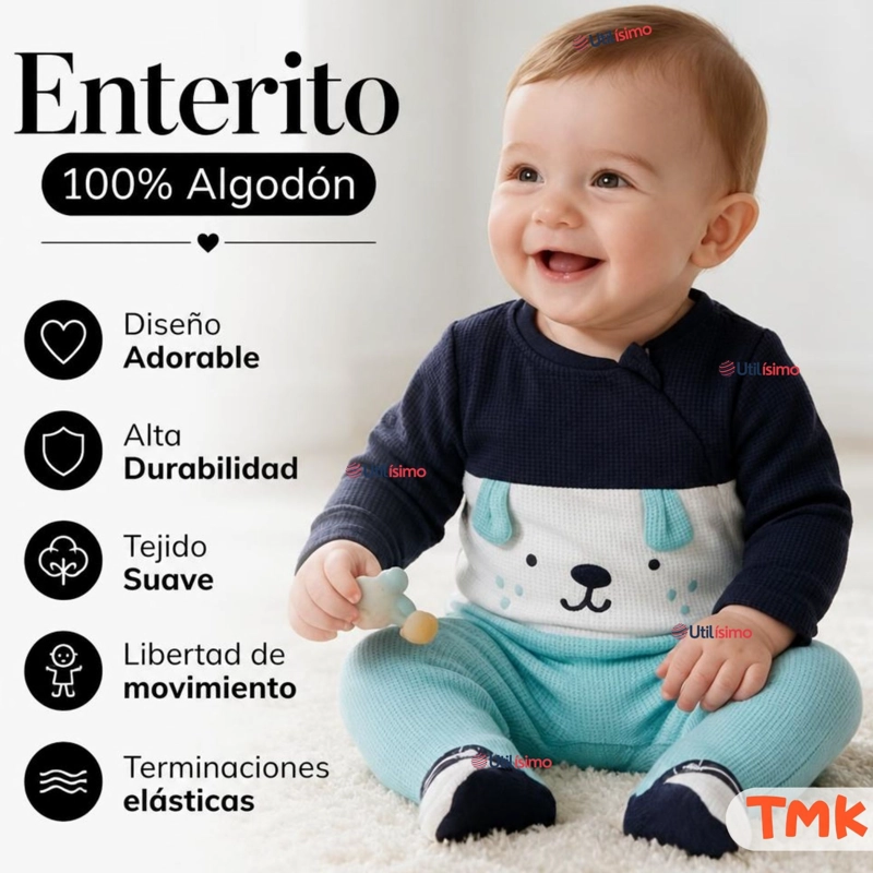 ENTERITO 100% ALGODON BEBE NIÑO TEDMIMAK - 4