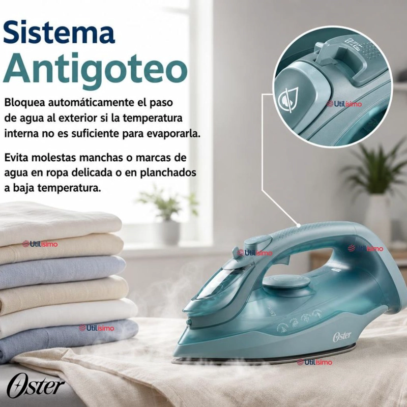 PLANCHA DE VAPOR OSTER®, AEROGLIDE S7000, VERDE CLARO, GCSTAC7001 - 7