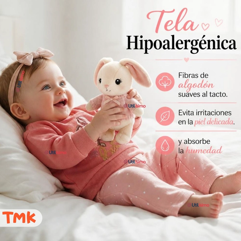 CONJUNTO 2 PIEZAS POLERON Y PANTALON 100% ALGODON TEDMIMAK BEBE NIÑA BEAUTIFUL PINK - 8