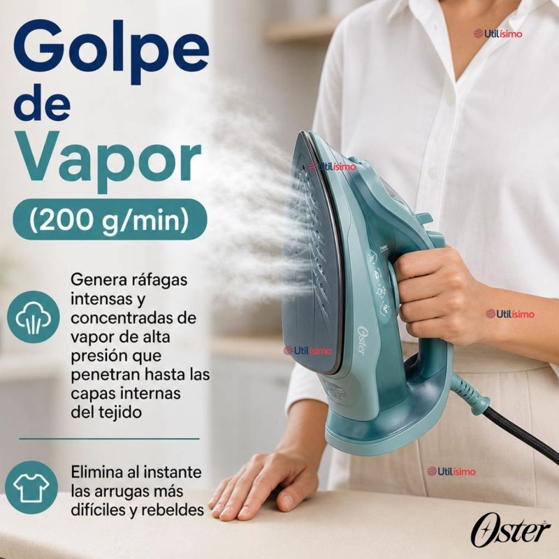 PLANCHA DE VAPOR OSTER®, AEROGLIDE S7000, VERDE CLARO, GCSTAC7001 - 8