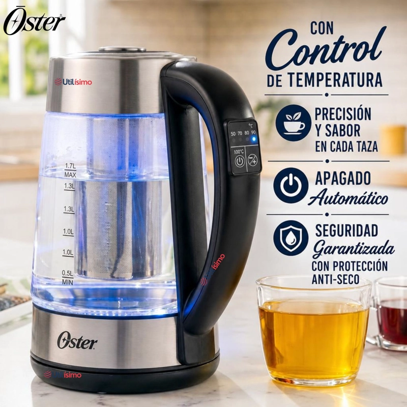 HERVIDOR ELECTRICO DE VIDRIO OSTER CON SELECTOR DE TEMPERATURA E INFUSOR DE TE BVSTKT8990 - 7