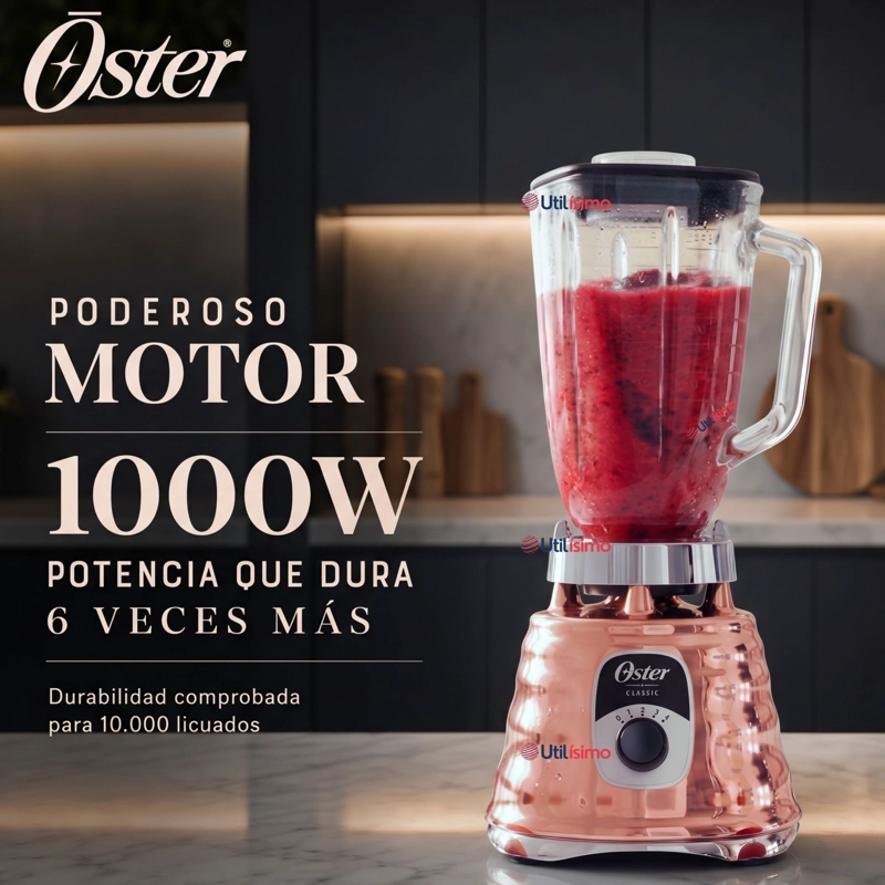 LICUADORA CLASICA OSTER® COBRE CON PERILLA ERGONOMICA DE 3 VELOCIDADES BLST4128 - 5