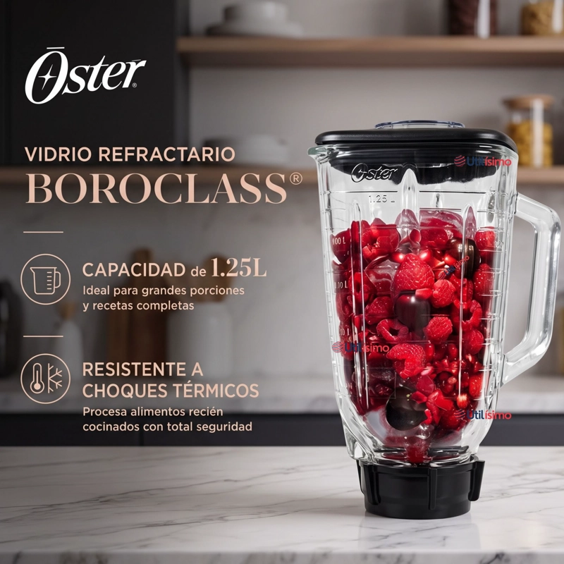 LICUADORA CLASICA OSTER® COBRE CON PERILLA ERGONOMICA DE 3 VELOCIDADES BLST4128 - 6