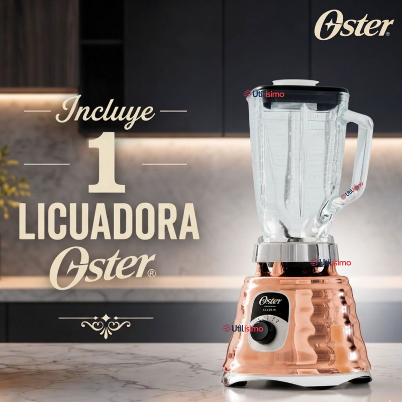 LICUADORA CLASICA OSTER® COBRE CON PERILLA ERGONOMICA DE 3 VELOCIDADES BLST4128 - 2