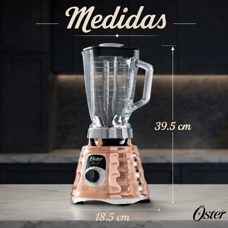 LICUADORA CLASICA OSTER® COBRE CON PERILLA ERGONOMICA DE 3 VELOCIDADES BLST4128 - 3