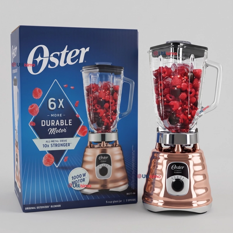 LICUADORA CLASICA OSTER® COBRE CON PERILLA ERGONOMICA DE 3 VELOCIDADES BLST4128 - 1