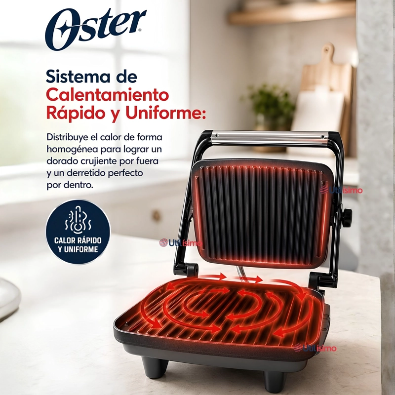 PLANCHA PANINI OSTER® ANTIADHERENTE COMPACTA CKSTPA2880 - 5