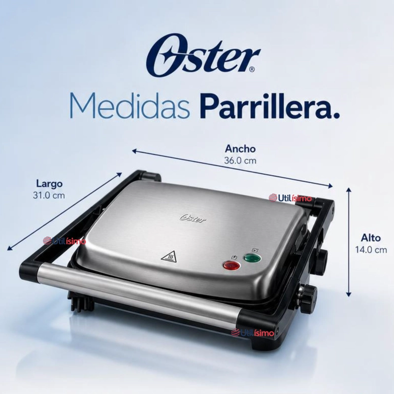 PLANCHA PANINI OSTER® ANTIADHERENTE COMPACTA CKSTPA2880 - 2