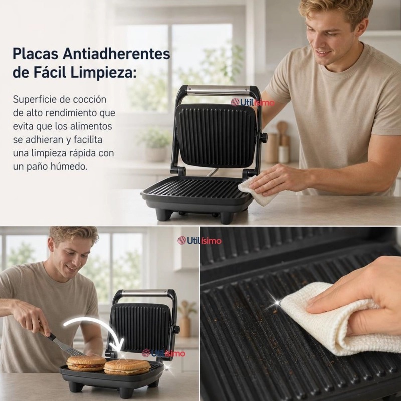 PLANCHA PANINI OSTER® ANTIADHERENTE COMPACTA CKSTPA2880 - 4