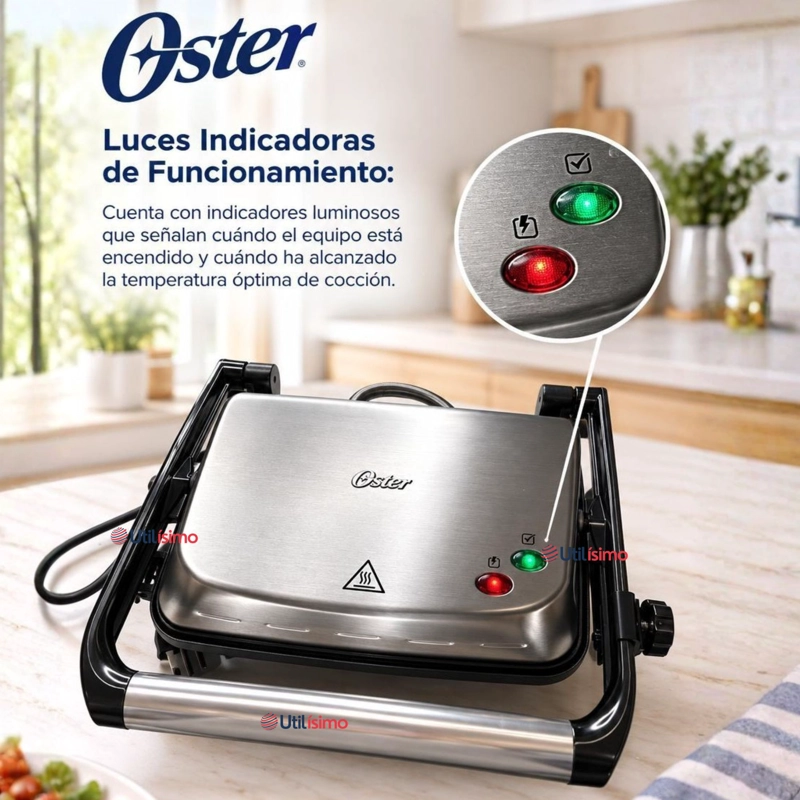 PLANCHA PANINI OSTER® ANTIADHERENTE COMPACTA CKSTPA2880 - 7