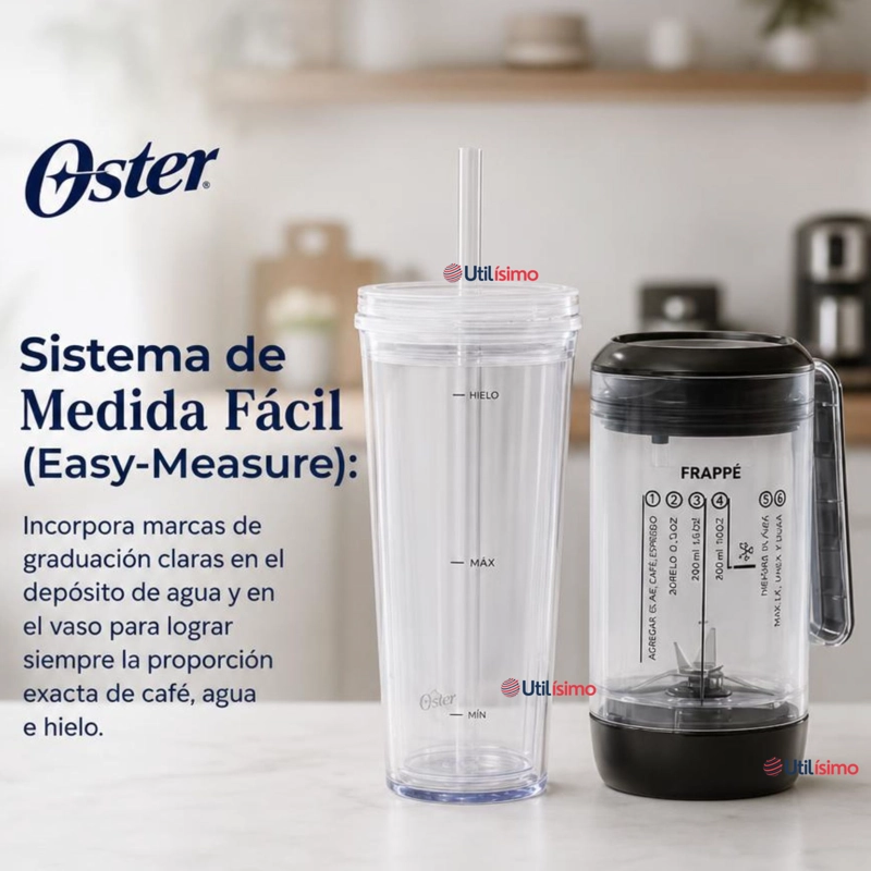CAFETERA PARA FRAPPE OSTER® CON LICUADORA CON 3 FUNCIONALIDADES, NEGRA, BVSTDC03B - 7