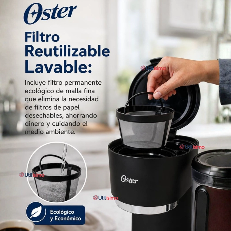 CAFETERA PARA FRAPPE OSTER® CON LICUADORA CON 3 FUNCIONALIDADES, NEGRA, BVSTDC03B - 6