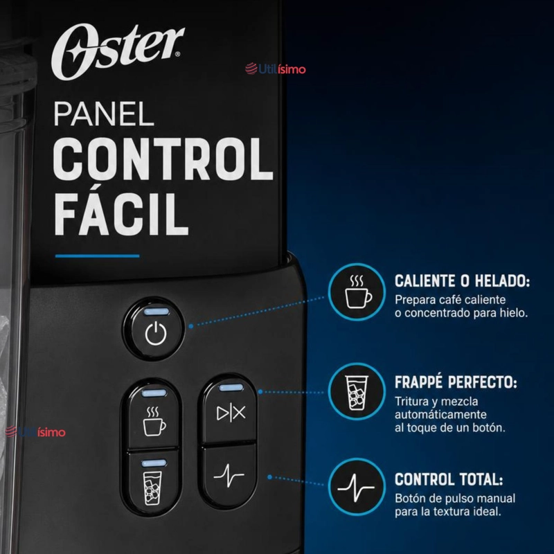CAFETERA PARA FRAPPE OSTER® CON LICUADORA CON 3 FUNCIONALIDADES, NEGRA, BVSTDC03B - 9