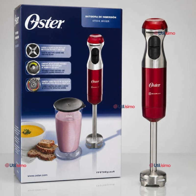 BATIDORA DE INMERSION OSTER® CON CUCHILLA QUAD FPSTHB5102R - 1