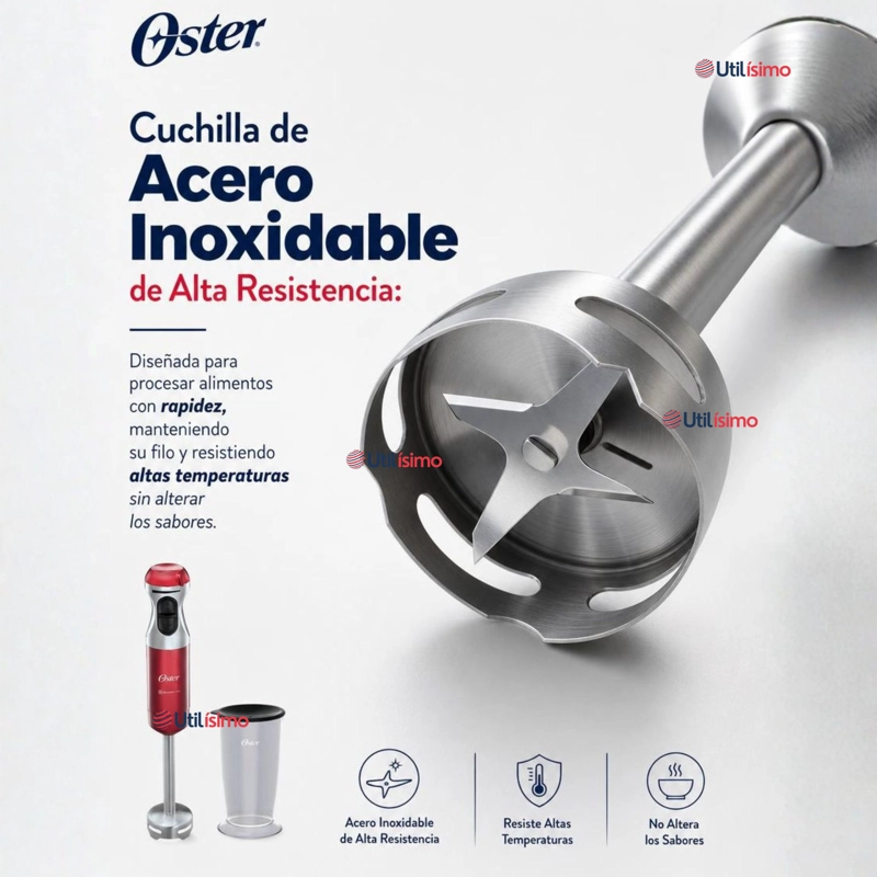BATIDORA DE INMERSION OSTER® CON CUCHILLA QUAD FPSTHB5102R - 7