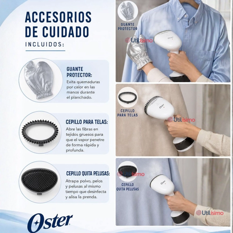 PLANCHA VAPORIZADOR DE PRENDAS DE MANO PLEGABLE OSTER GCSTFS200 - 6
