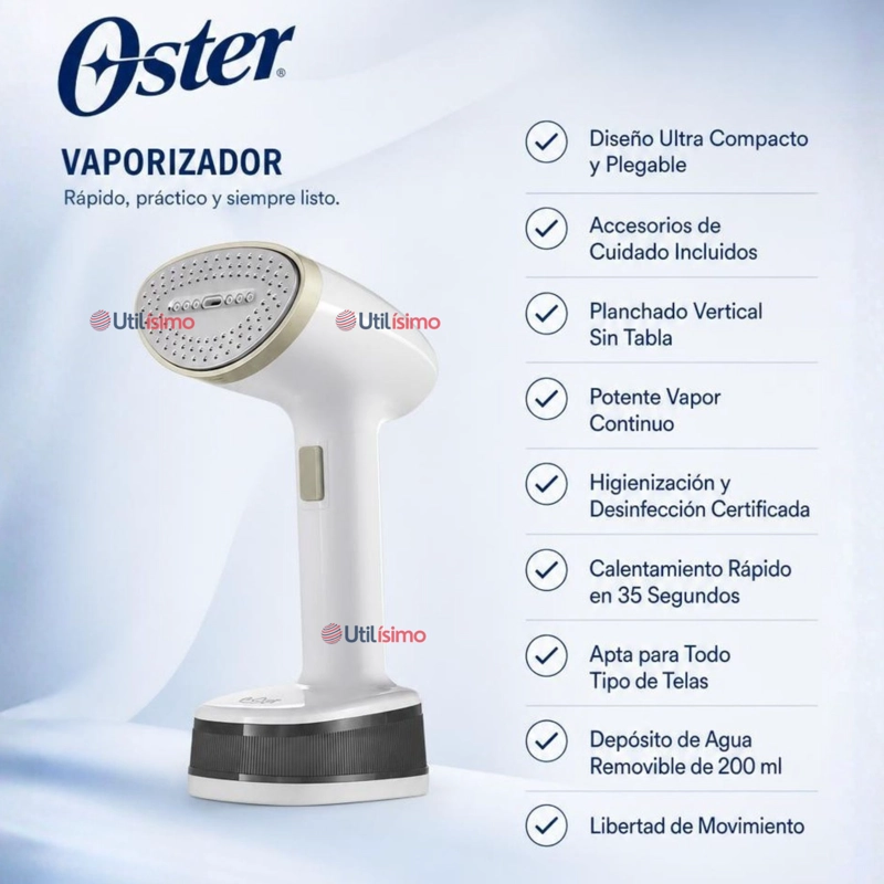 PLANCHA VAPORIZADOR DE PRENDAS DE MANO PLEGABLE OSTER GCSTFS200 - 4