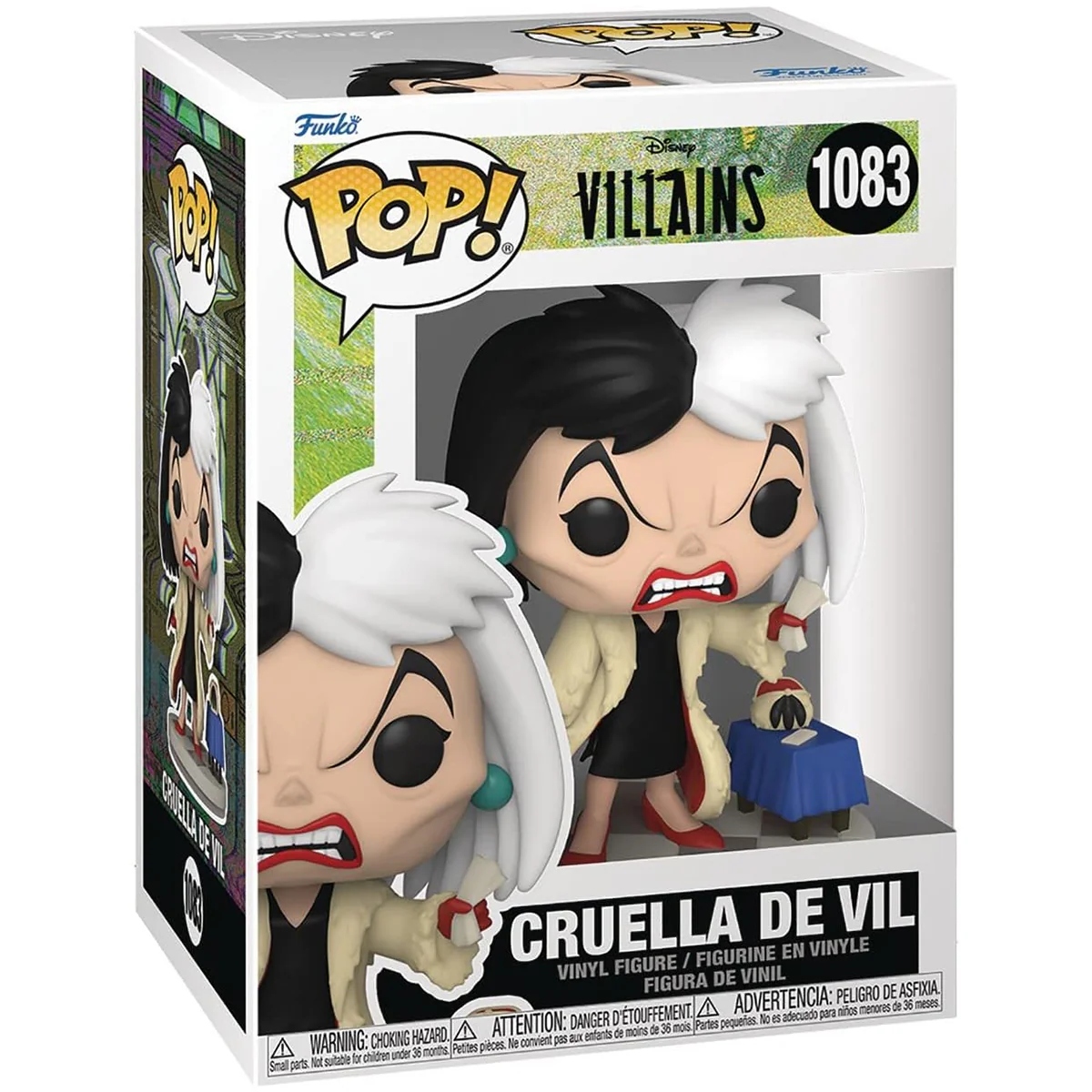 FIGURA COLECCIONABLE FUNKO POP DISNEY VILLAINS CRUELLA DE VIL - 1