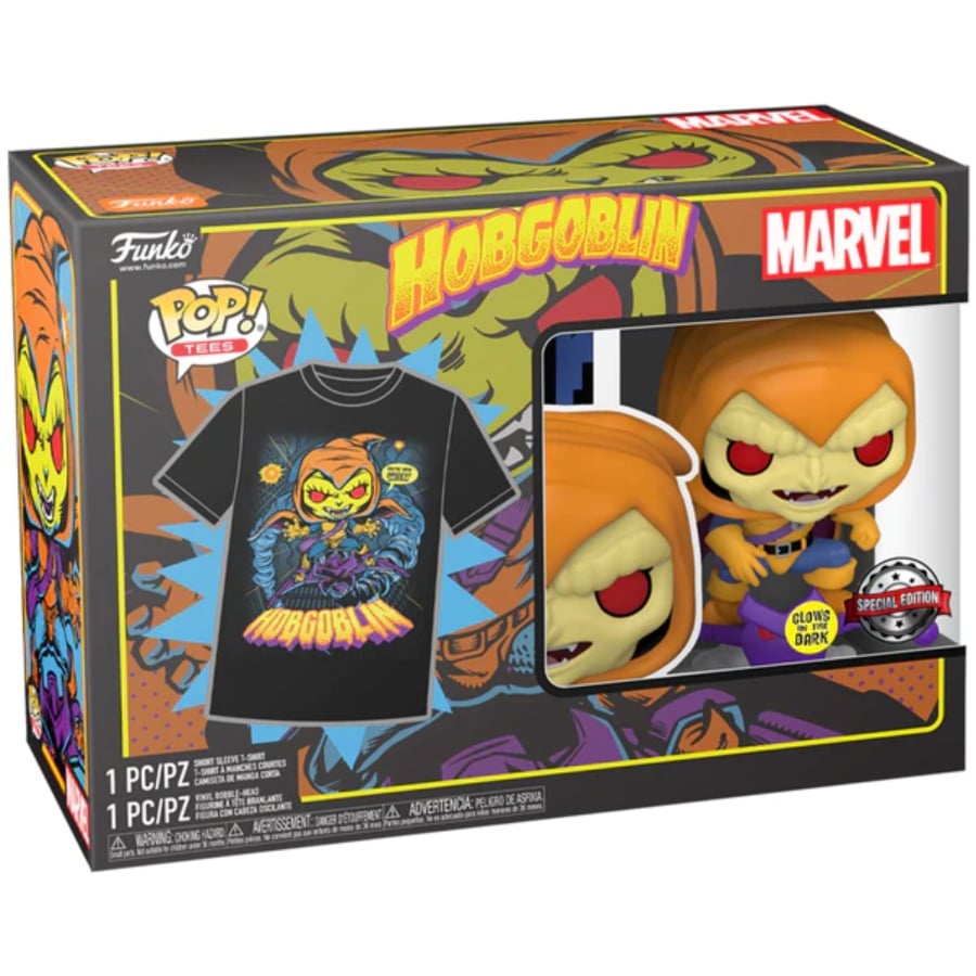 FIGURA COLECCIONABLE FUNKO POP MARVEL SPIDER MAN HOBGOBLIN + POLERA TALLA S - 1