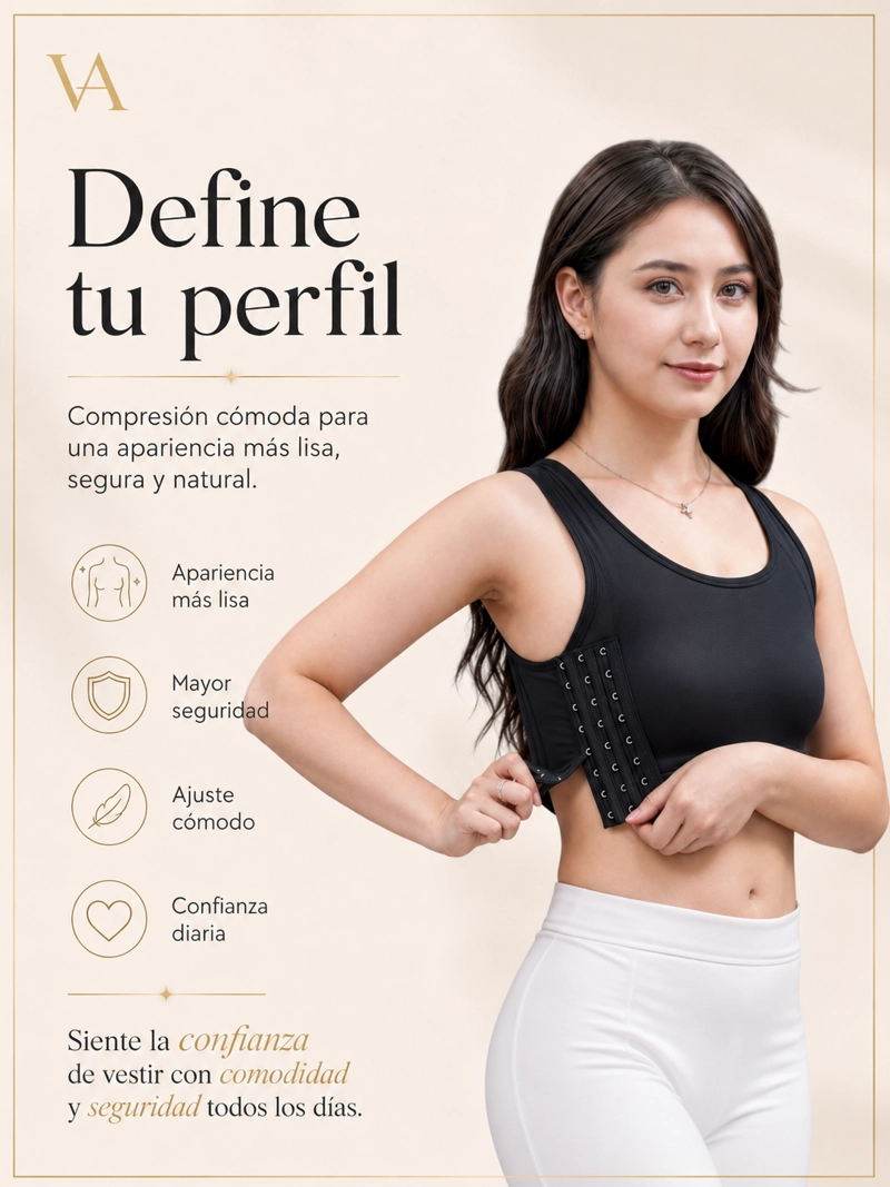 FAJA UNISEX VICALLY FASHION BINDER TOMBOY DE COMPRESIÓN DE PECHOS - 5