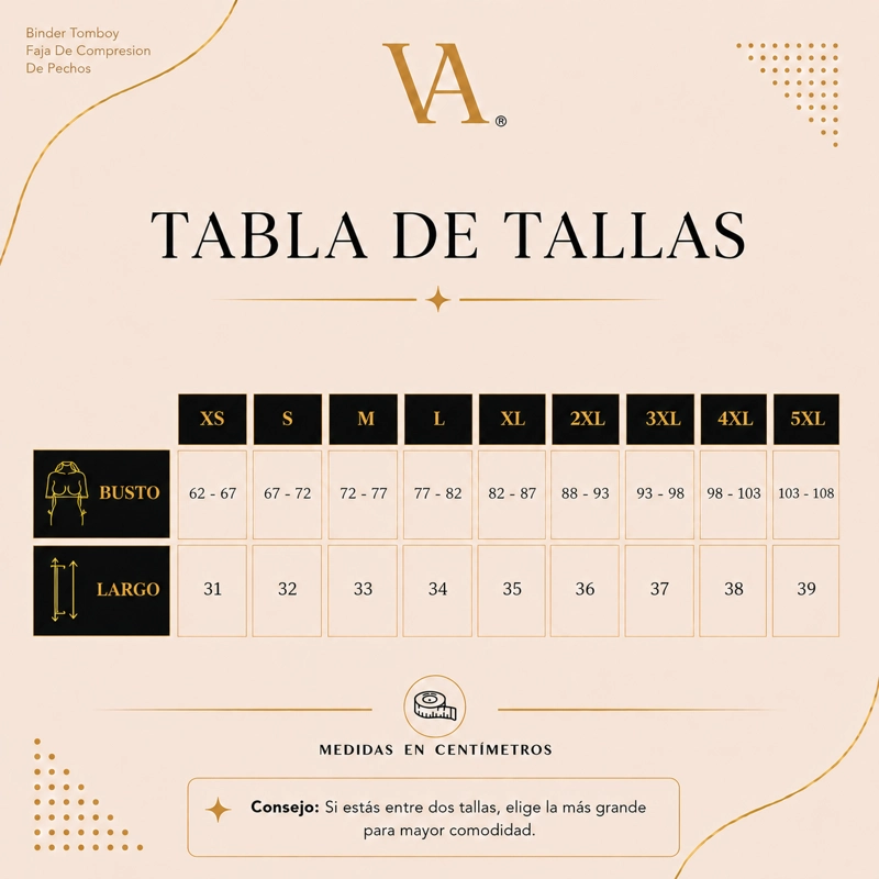 FAJA UNISEX VICALLY FASHION BINDER TOMBOY DE COMPRESIÓN DE PECHOS - 8