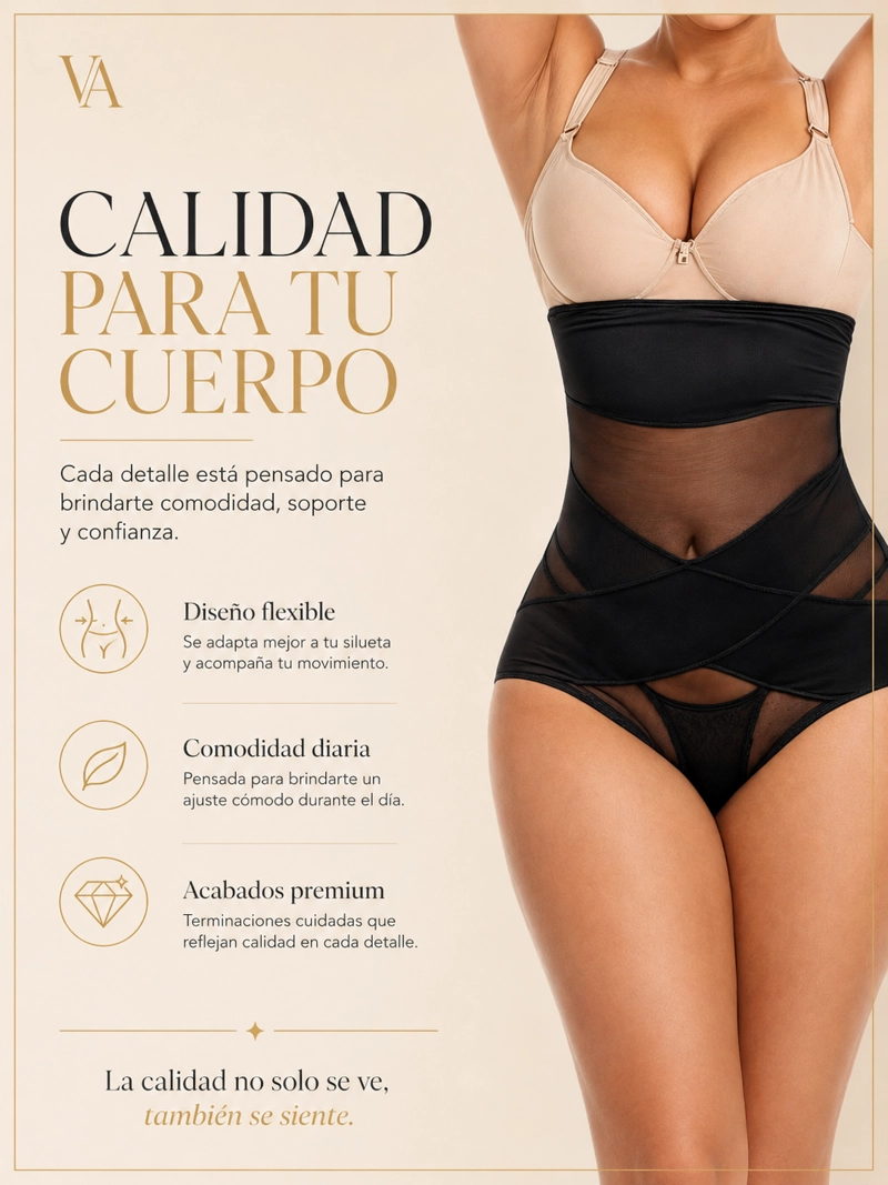 FAJA MUJER VICALLY FASHION CRUZADA REDUCTORA DE ABDOMEN Y CINTURA - 5