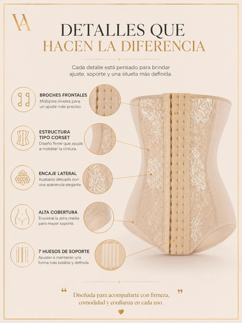 FAJA MUJER VICALLY FASHION CORSET 7 HUESOS - 7
