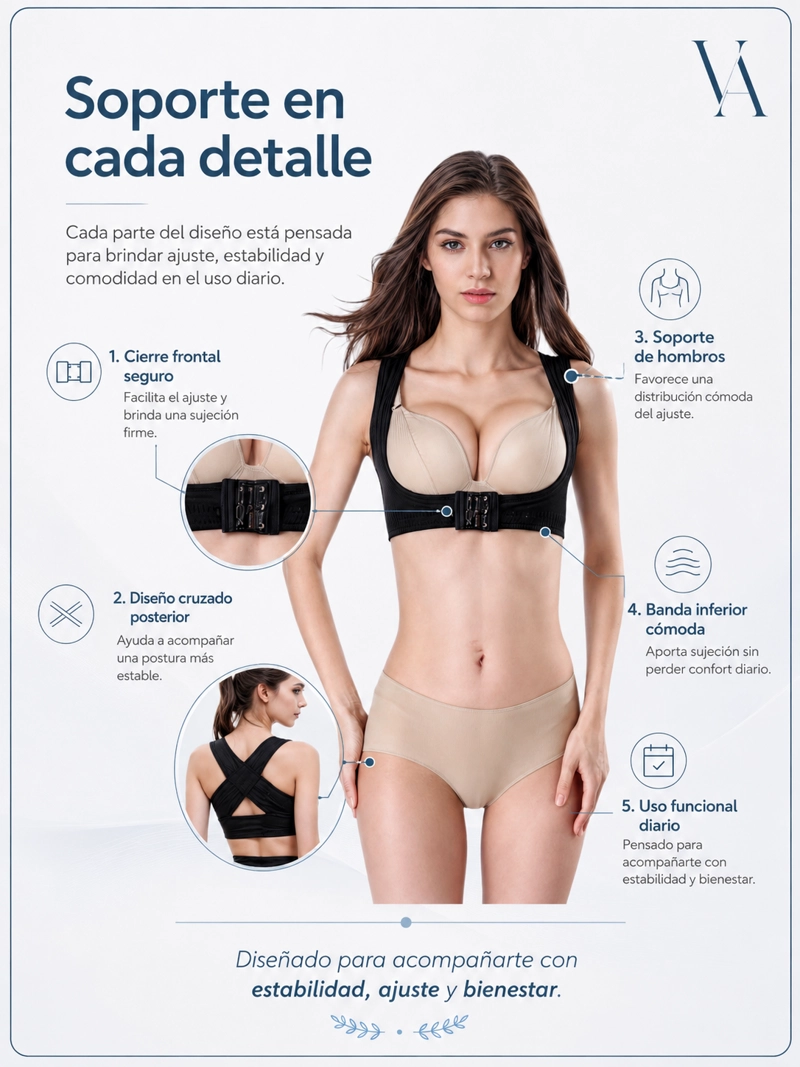 SOSTÉN VICALLY FASHION SUJETADOR CORRECTOR ESPALDA - 5