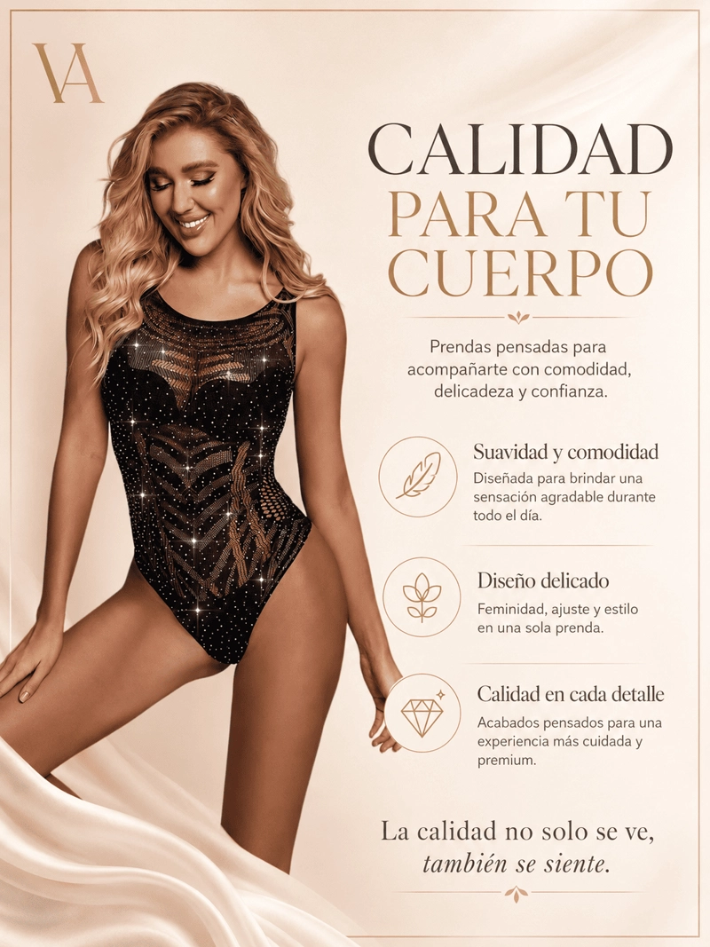 BODY MUJER VICALLY FASHION TRANSPARENTE NEGRO - 9