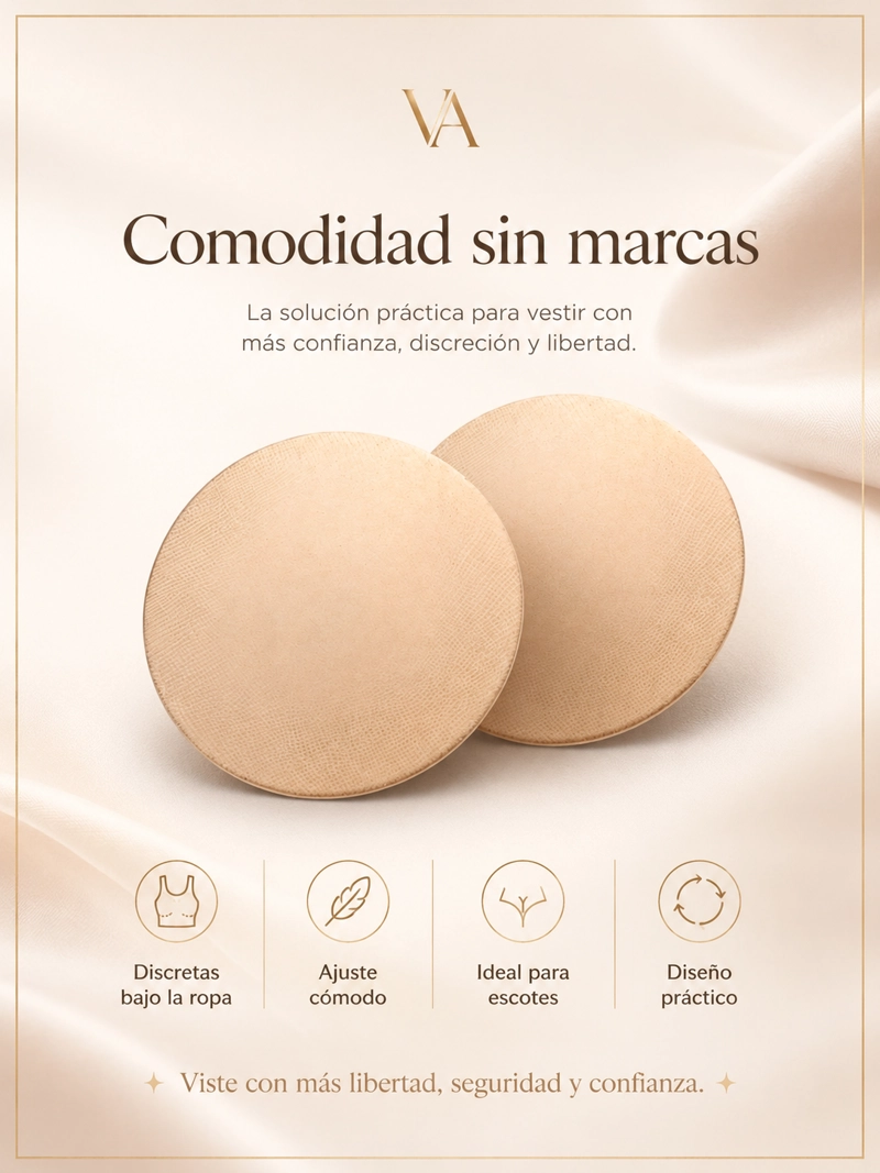 CUBRE PEZÓN DE SILICONA MUJER VICALLY FASHION PARCHE ADHESIVO 1 PAR - 2