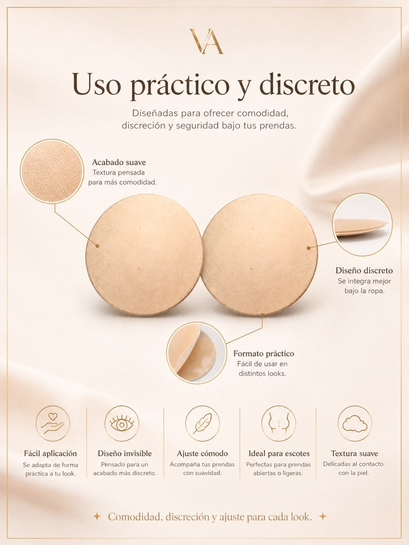 CUBRE PEZÓN DE SILICONA MUJER VICALLY FASHION PARCHE ADHESIVO 1 PAR - 3