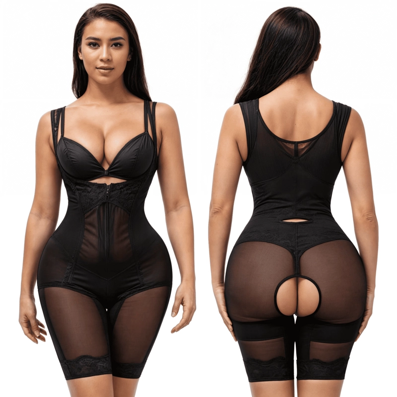 FAJA MUJER VICALLY FASHION MODELADORA Y REDUCTOR LEVANTA GLÚTEOS CON ENCAJE - 2