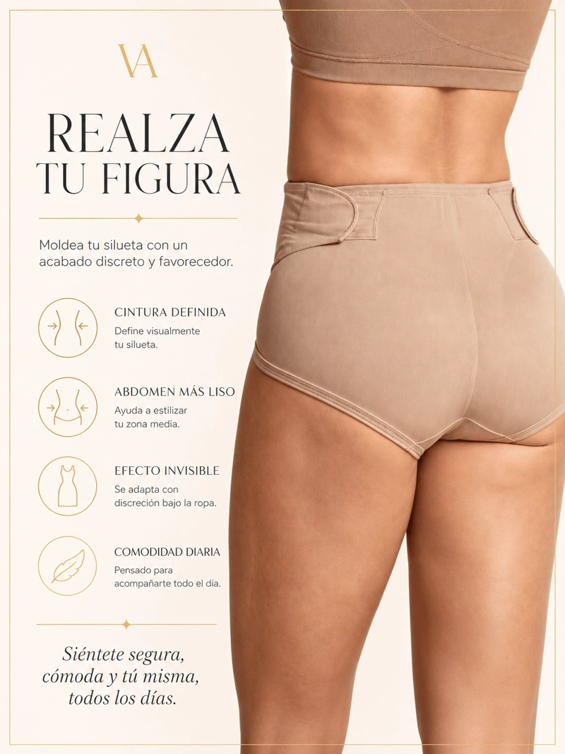 CALZÓN MUJER VICALLY FASHION REDUCTOR TIRO ALTO INVISIBLE CON AJUSTE DE VELCRO - 5