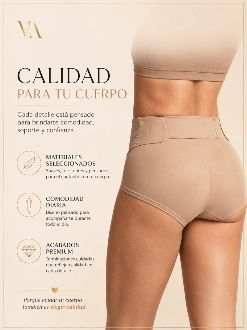 CALZÓN MUJER VICALLY FASHION REDUCTOR TIRO ALTO INVISIBLE CON AJUSTE DE VELCRO - 6