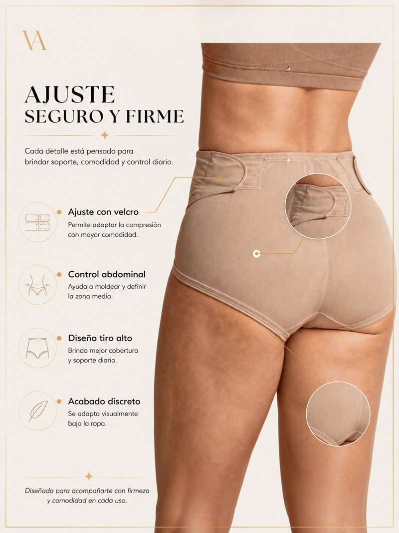 CALZÓN MUJER VICALLY FASHION REDUCTOR TIRO ALTO INVISIBLE CON AJUSTE DE VELCRO - 6