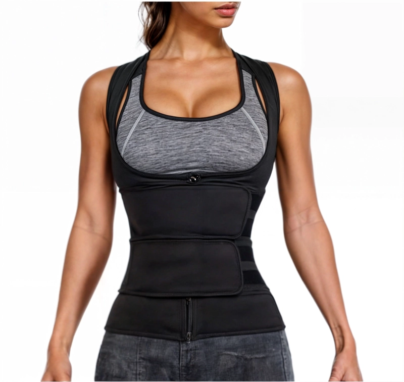 FAJA MUJER VICALLY FASHION DE NEOPRENO ENTRENADOR DE CINTURA TIPO CORSÉ CHALECO - 2
