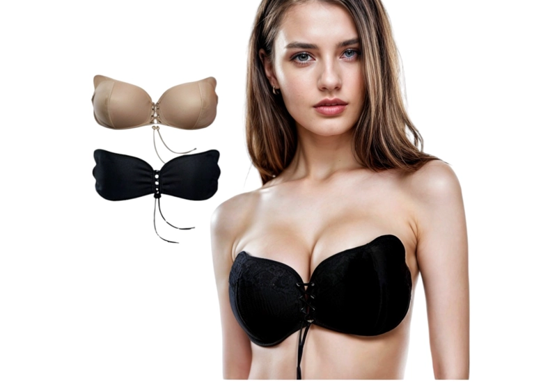 BRASIER MUJER VICALLY FASHION ADHERIBLE INVISIBLE COPAS PUSH UP STRAPLESS - 1