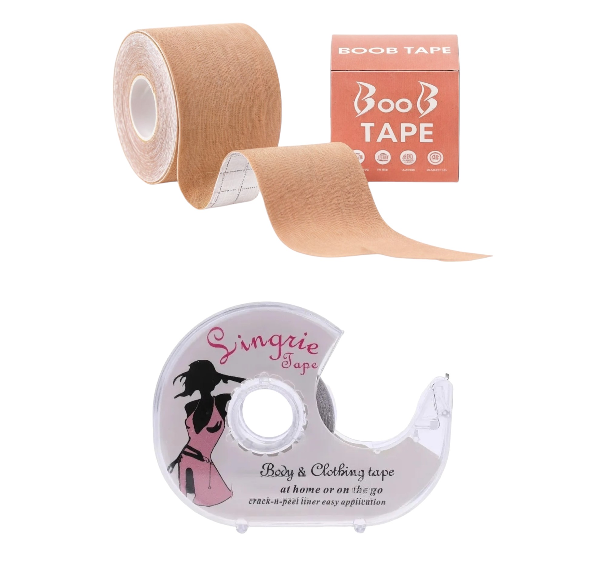 CINTA MUJER VICALLY FASHION BOOB TAPE LEVANTA PECHO BEIGE + DOBLE FAZ PARA ESCOTES - 1