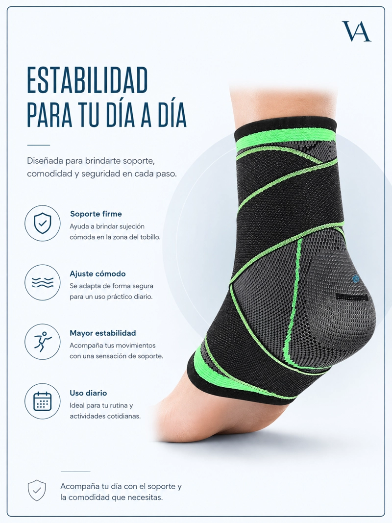 TOBILLERA VICALLY FASHION VENDA ELÁSTICA ORTOPÉDICA COMPRESIÓN DOLOR TOBILLO - 5