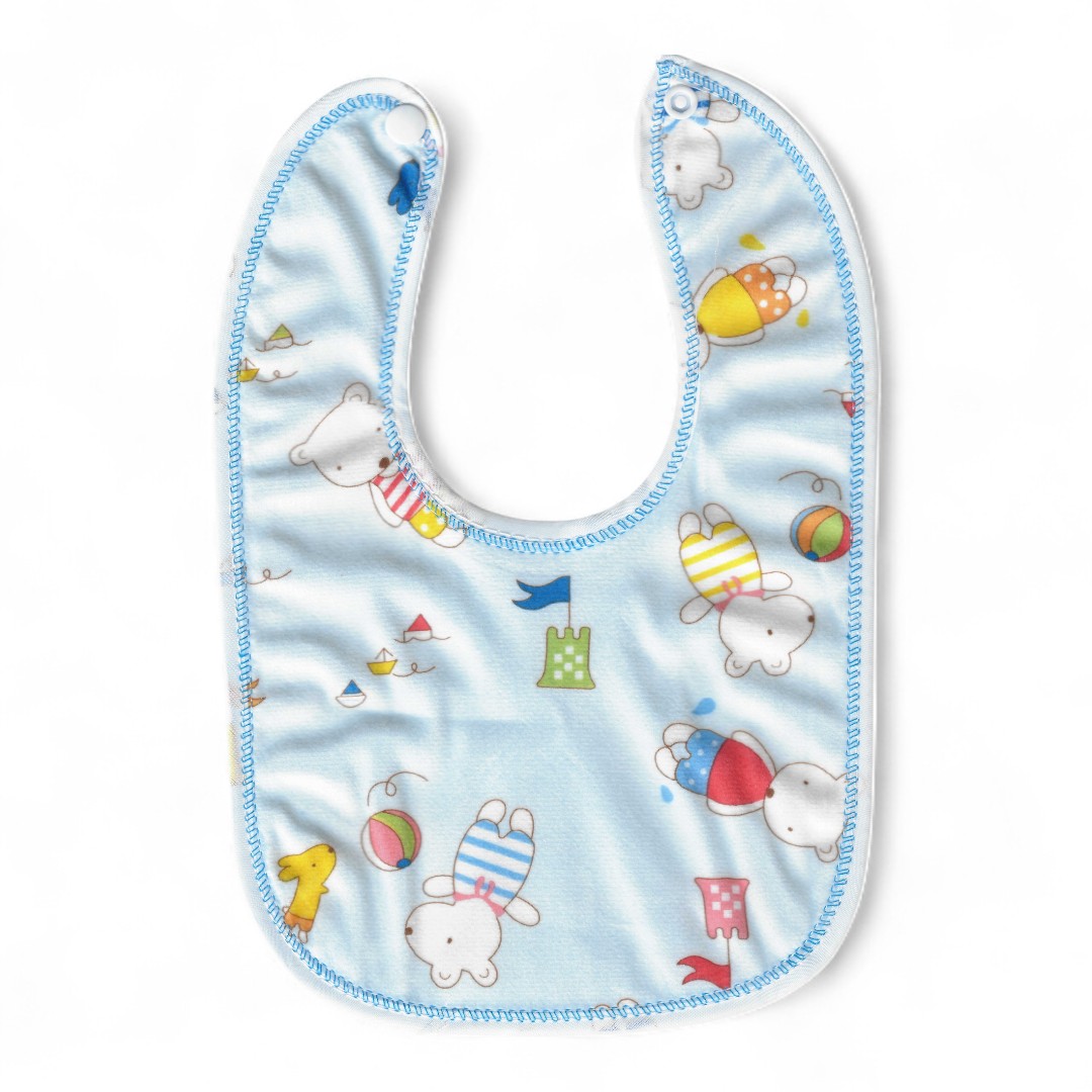 PACK 4 BABEROS PARA BEBÉ ALGODÓN VICALLY FASHION MULTICOLOR IMPERMEABLES - 1