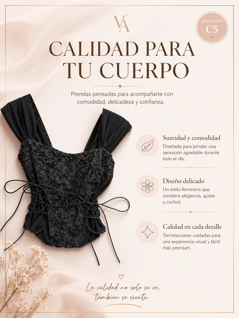 Crop Top De Moda Con Encaje Y Mangas Cortas - 4