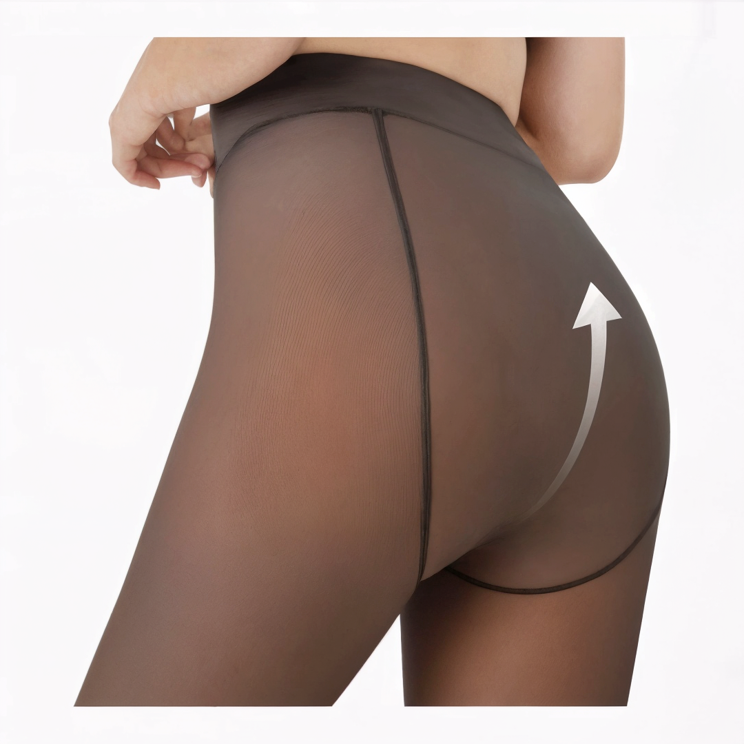 PANTY CALZA CON CHIPORRO TRASLUCIDA EFECTO PIEL - 2