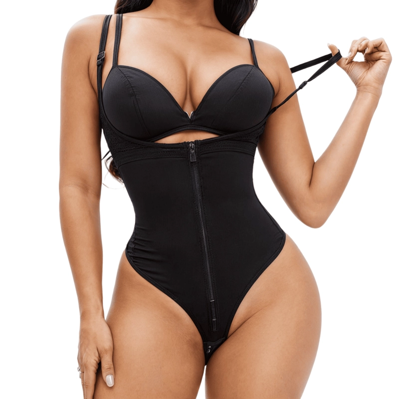 FAJA BODY MUJER VICALLY FASHION ESTILO COLOMBIANA CON CREMALLERA ALTA COMPRESION - 1