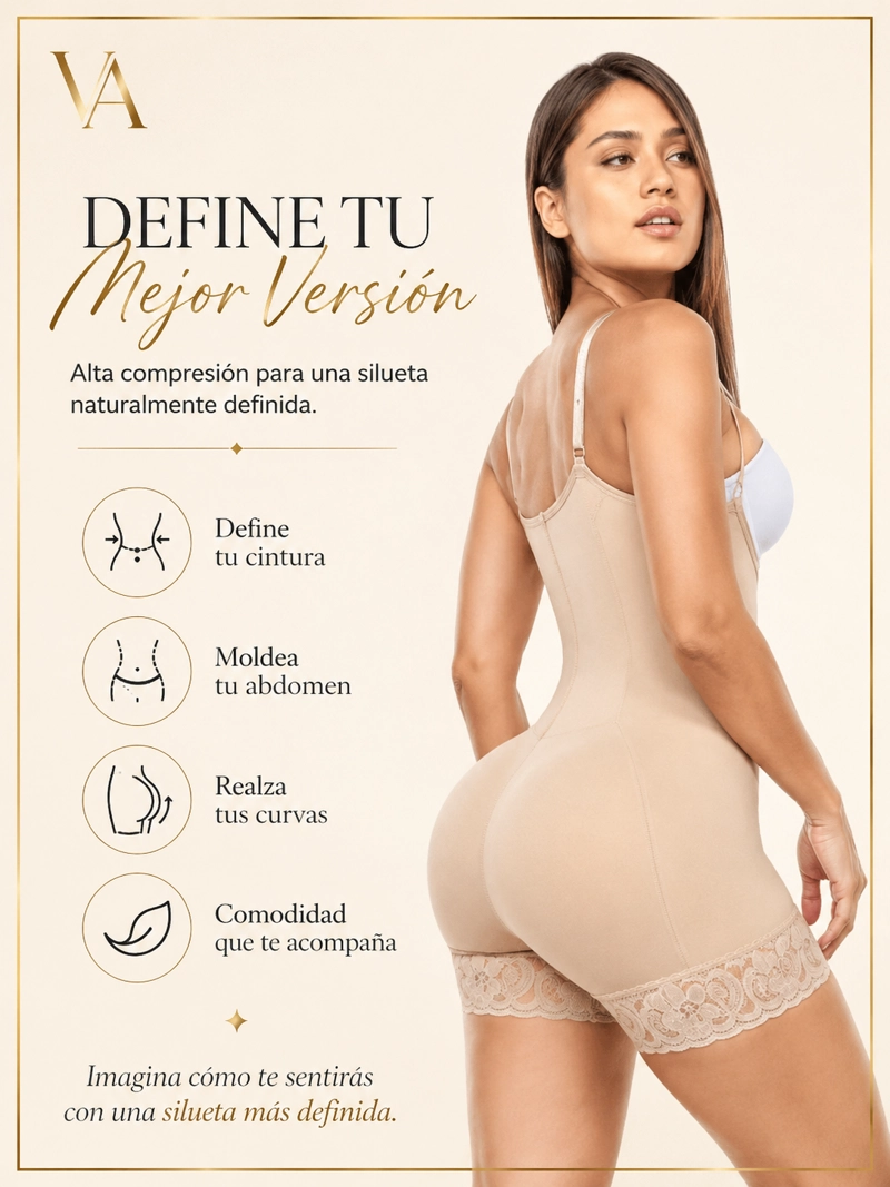 FAJA SHORT MUJER VICALLY FASHION LEVANTA COLA ALTA COMPRESION ESTILO COLOMBIANA - 4