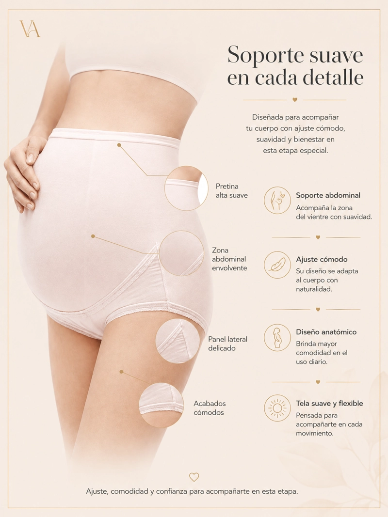 CALZÓN TIRO ALTO MUJER VICALLY FASHION MATERNAL - 6