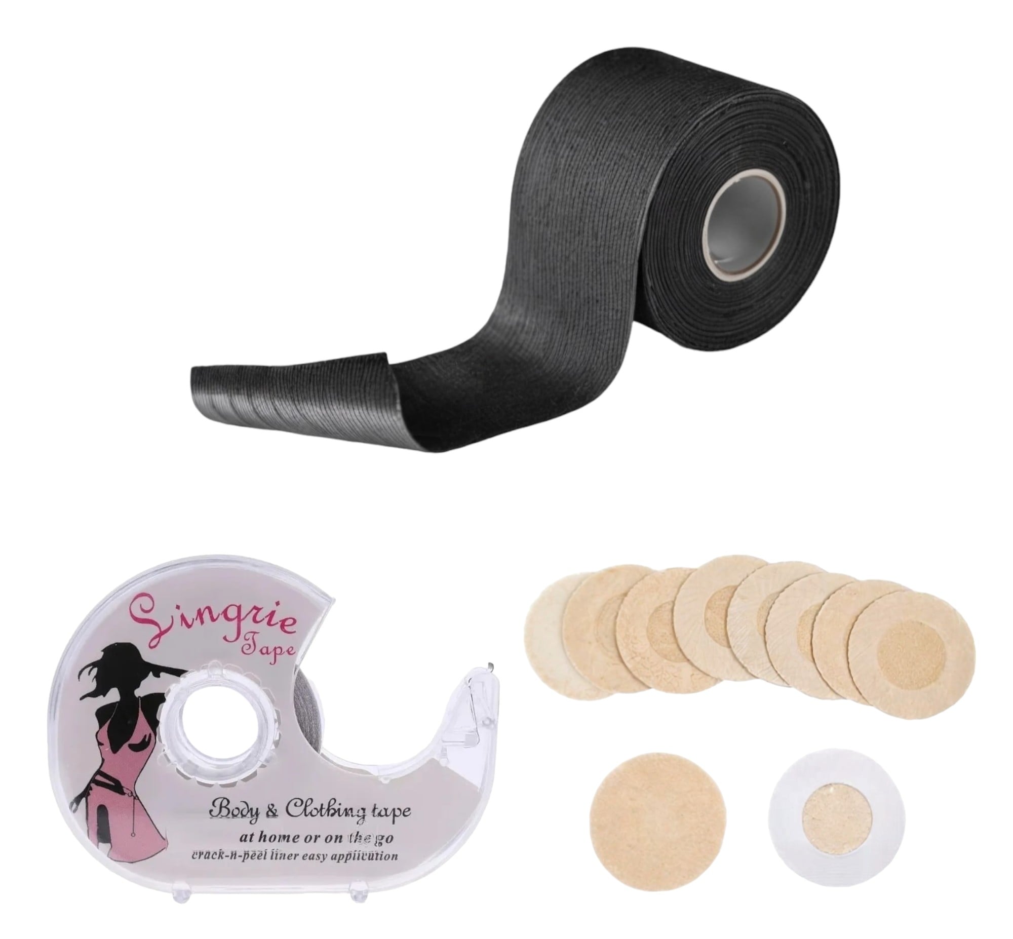 CINTA LEVANTA PECHO + 10 PEZONERAS DESECHABLES + CINTA DOBLE FAZ - 1