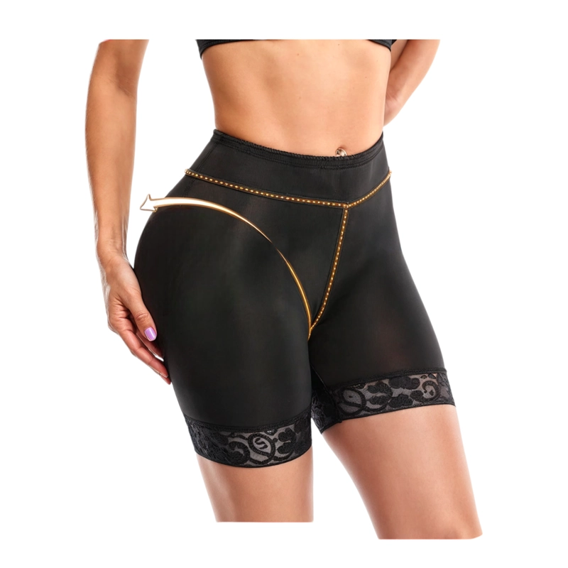 FAJA SHORT CON VARILLAS Y SILICONA ANTIDESLIZANTE LEVANTA COLA - 2
