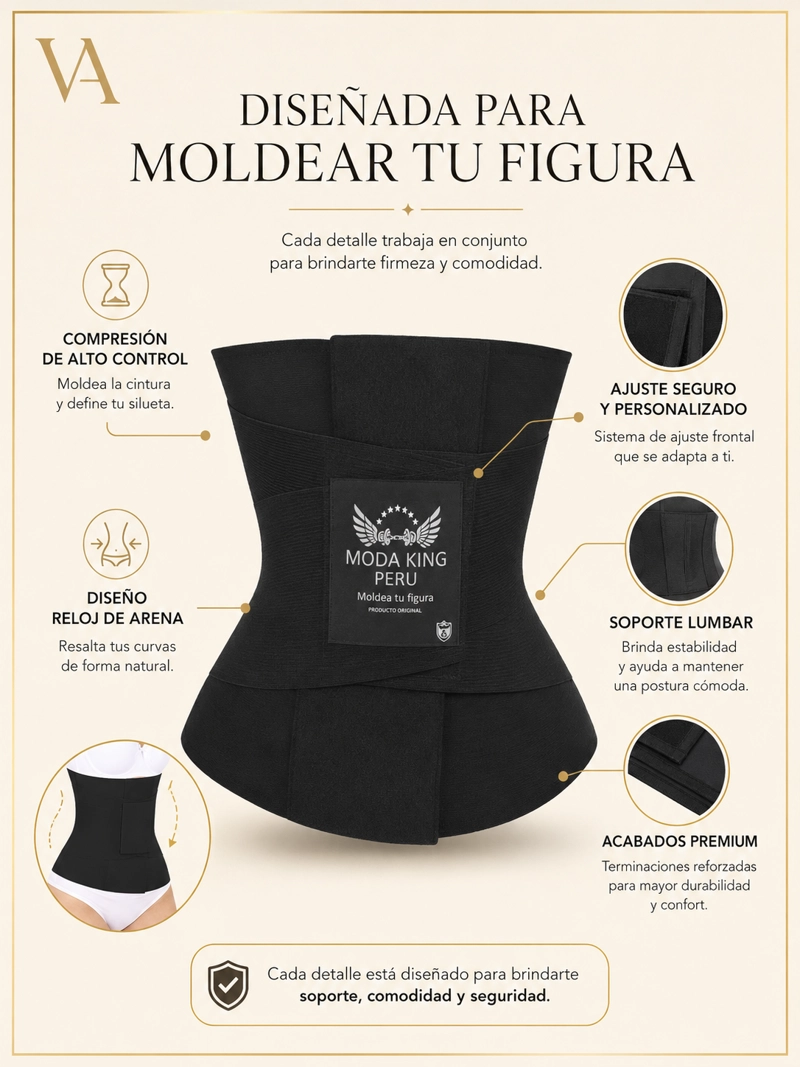 FAJA MUJER MODA KING RELOJ DE ARENA ORIGINAL CINTURILLA - 6