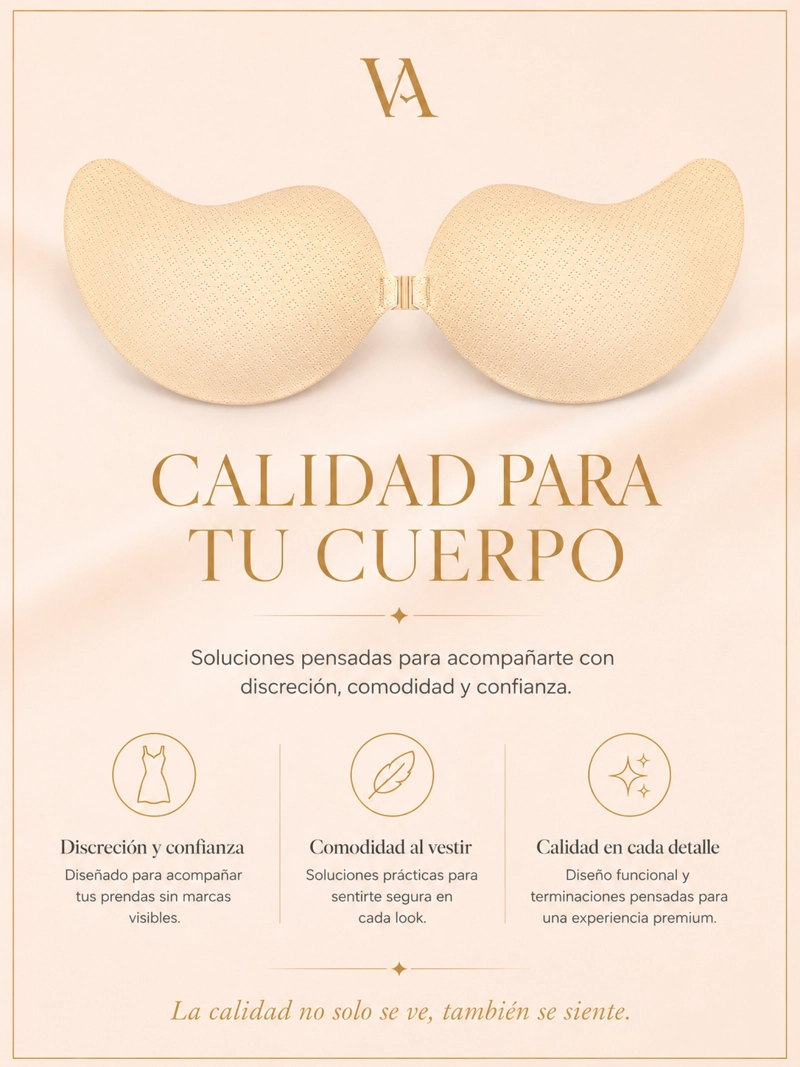 SOSTÉN MUJER VICALLY FASHION ADHERIBLE KISS BRA INVISIBLE FORMA DE MARIPOSA - 12